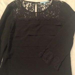 ANTONIO MELANI Black Lace Blouse